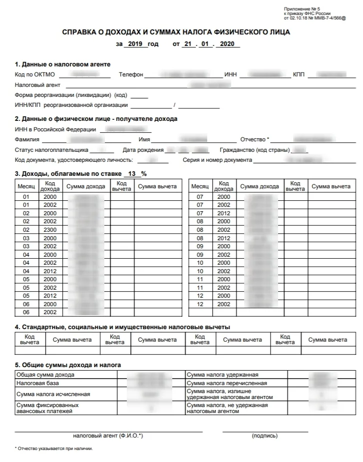 Справка 2НДФЛ